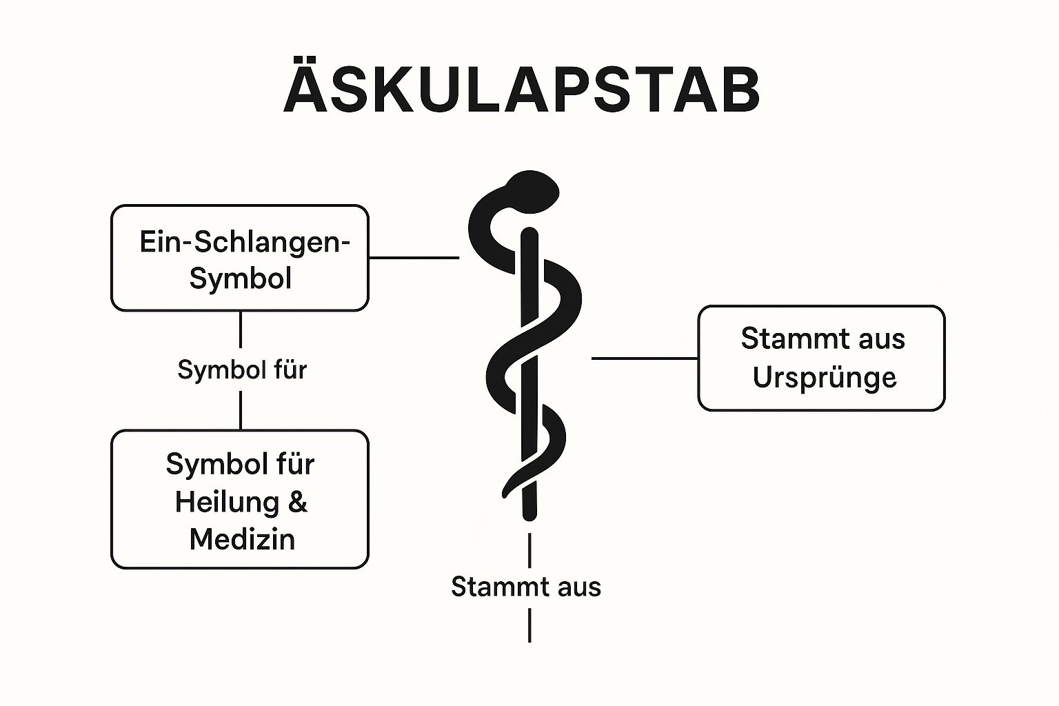 Infographic showing key data about Äskulapstab (Rod of Asclepius)