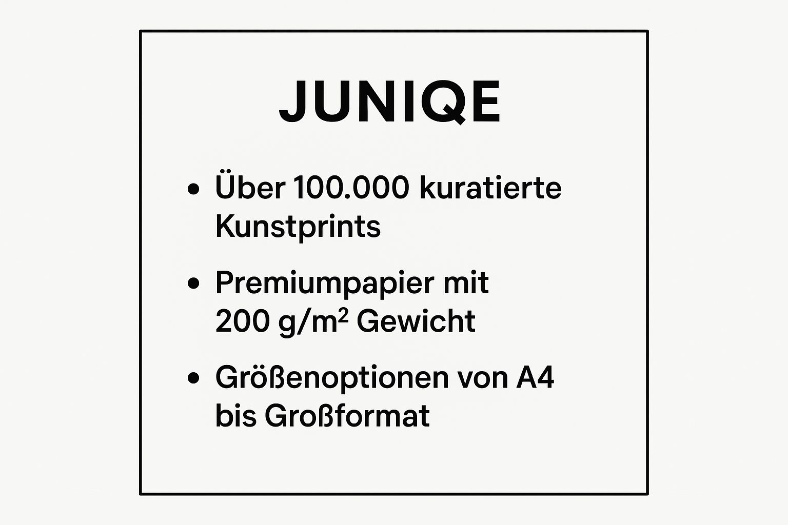 Infografik mit den wichtigsten Daten zu Juniqe