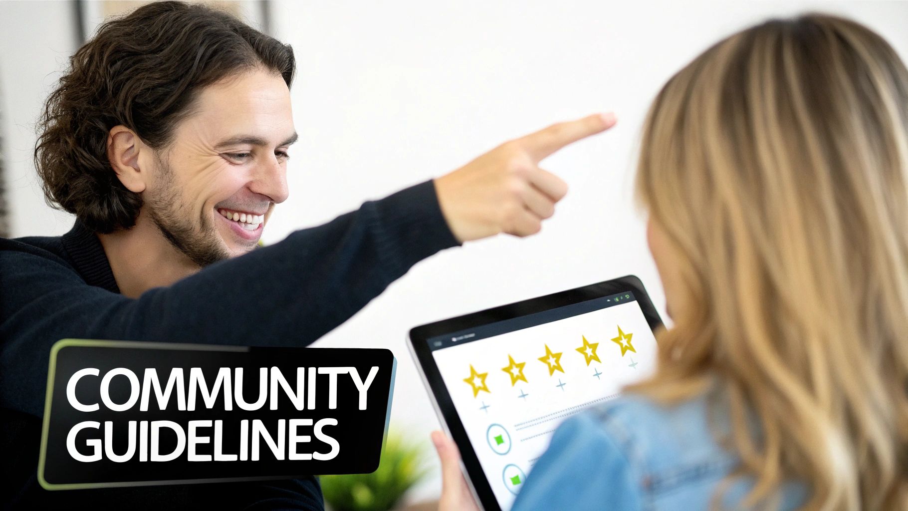 A person smiles while engaging with their community on an Instagram Live stream, with positive comment icons floating around them.