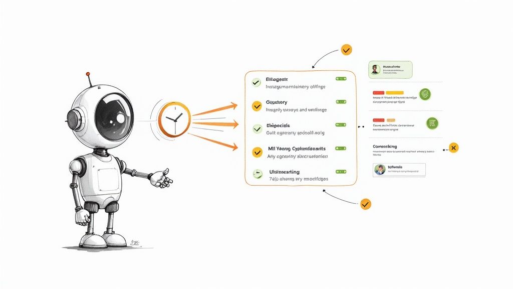 An abstract illustration showing a shield protecting an Instagram interface, symbolizing AI security.