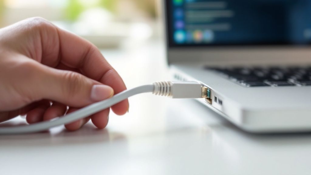 Router y módem con luces indicadoras que ayudan a diagnosticar problemas de conexión a internet.