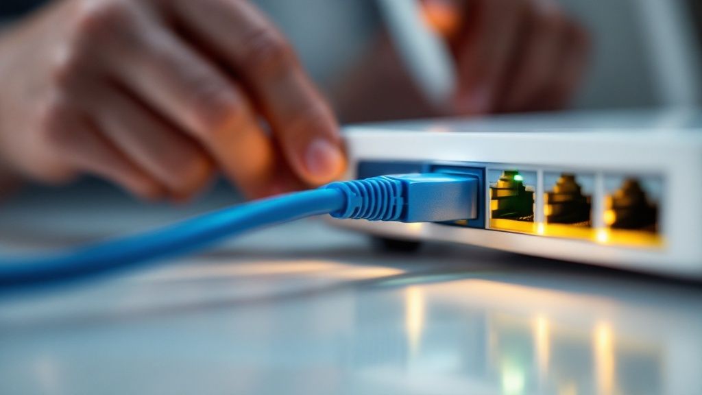 Cambio a conexión por cable Ethernet