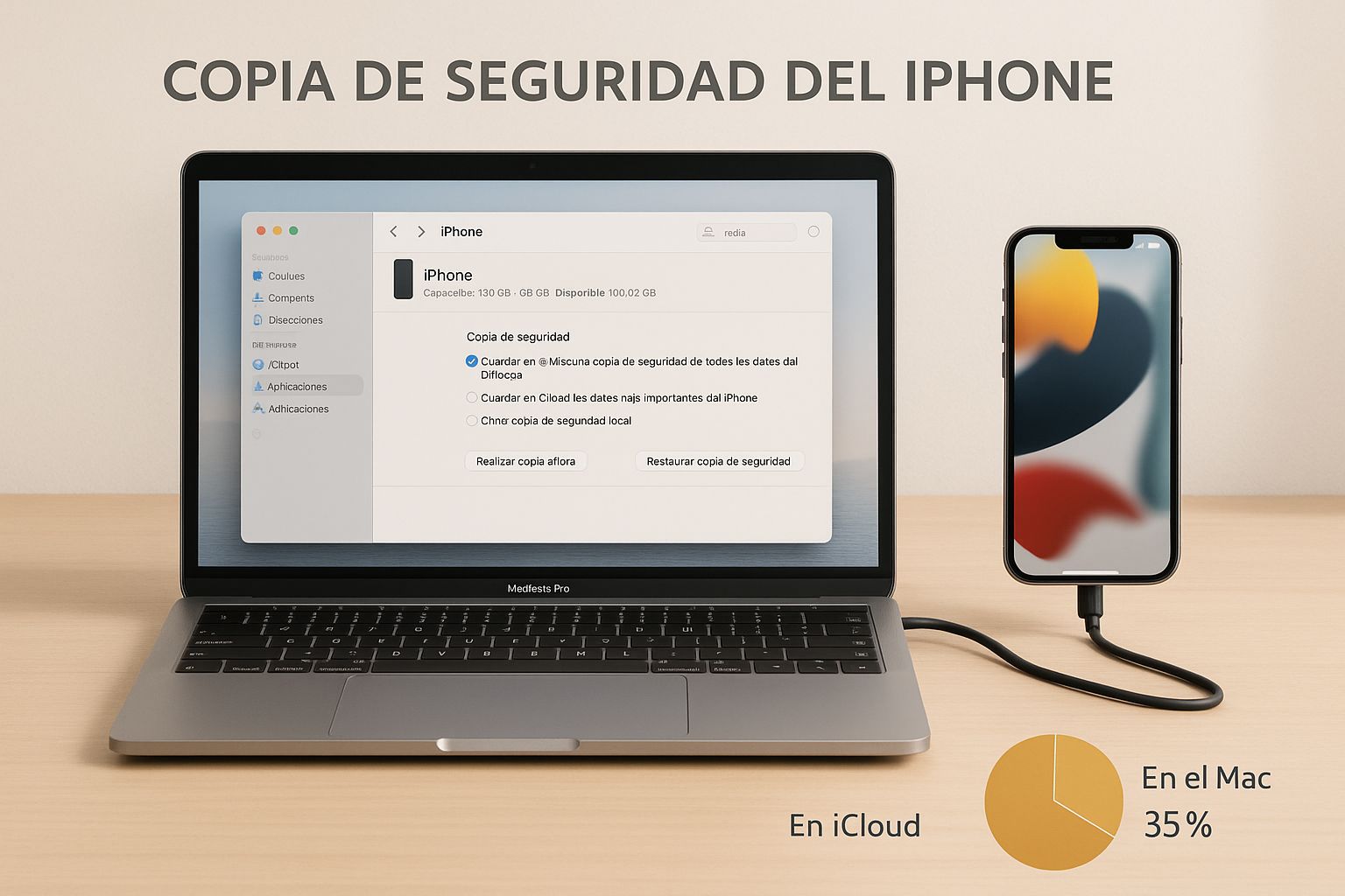 Infographic about como hacer un respaldo de iphone