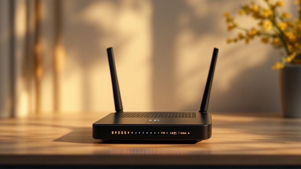 Una aplicación móvil mostrando una lista de dispositivos conectados a una red WiFi en una interfaz limpia y moderna