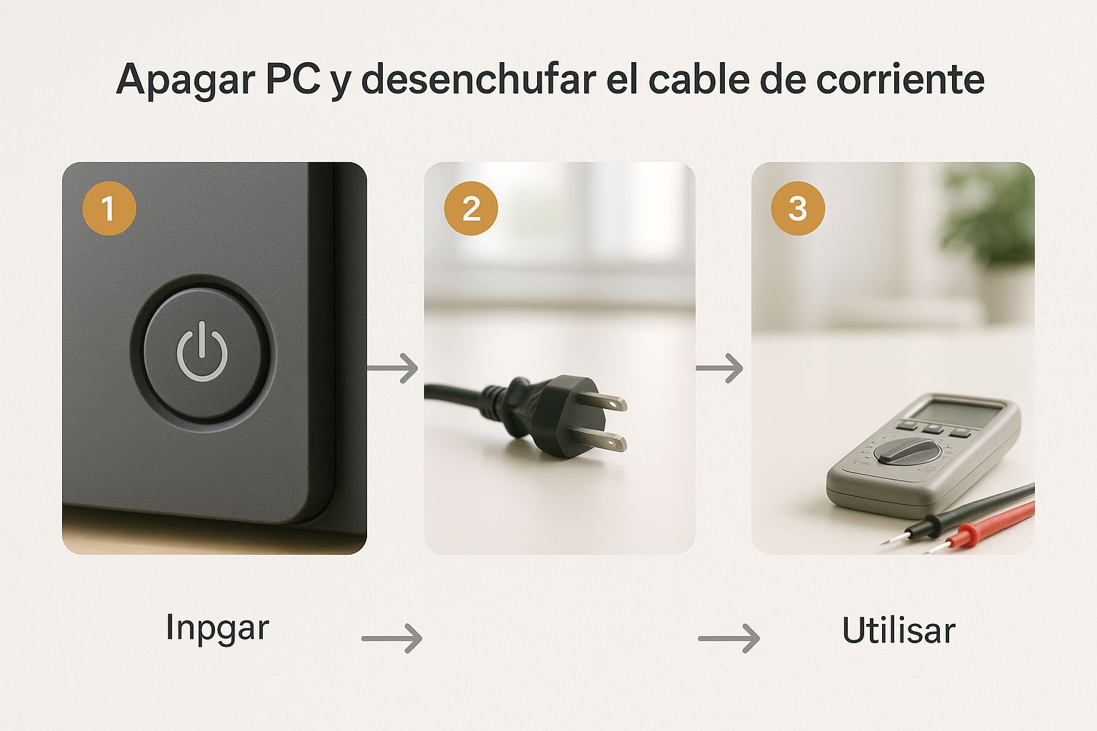 Infographic about mi pc no enciende
