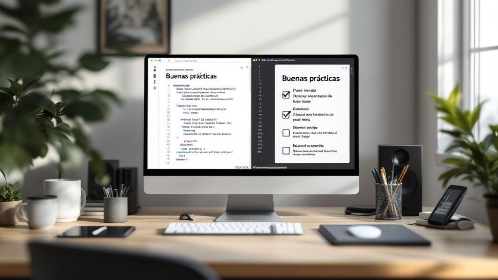 Persona aprendiendo a programar