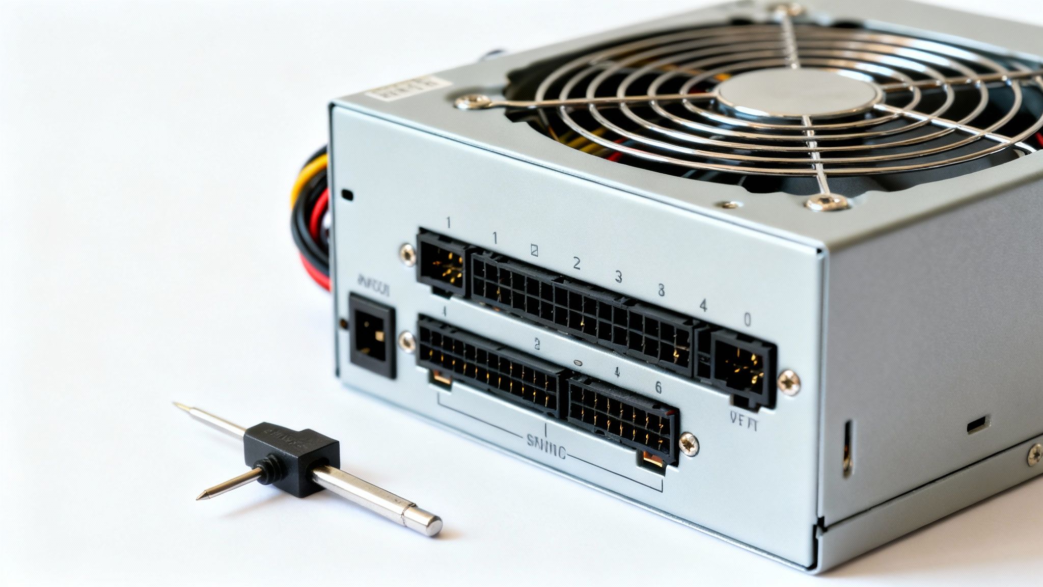 Fuente de poder (PSU) dentro de una PC