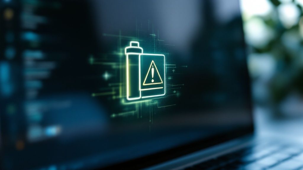 Una persona realizando mantenimiento preventivo en una laptop para evitar errores.