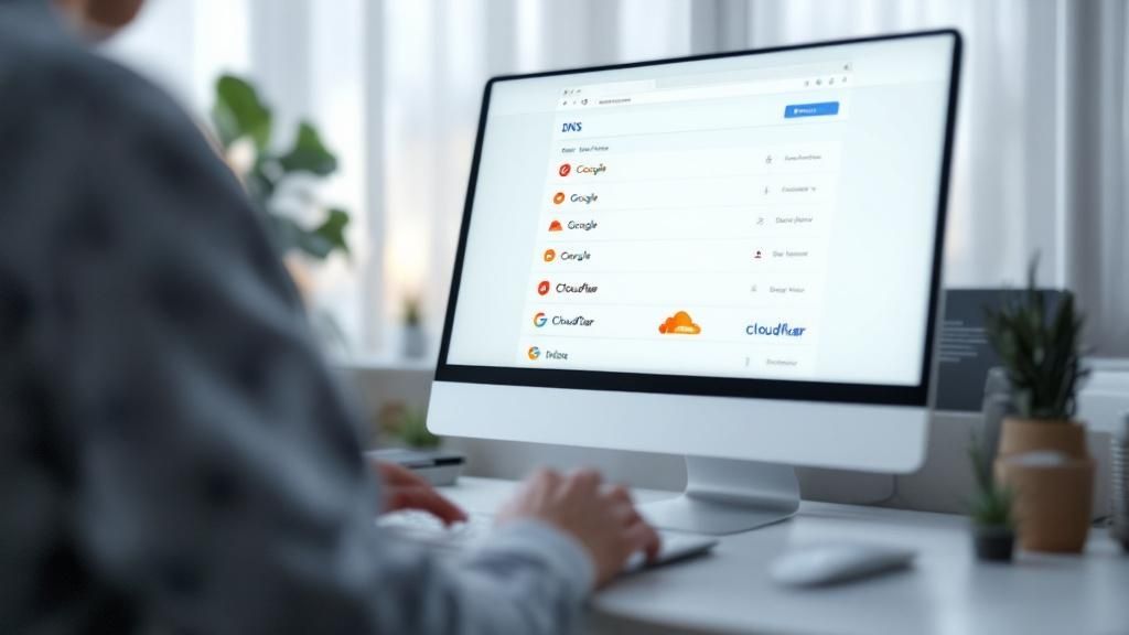 Una persona usando su teléfono móvil para configurar la conexión de red.