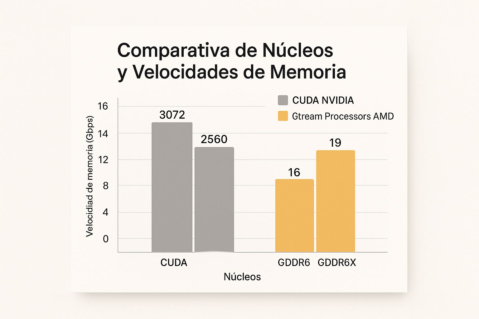 Infographic about comparar tarjetas graficas
