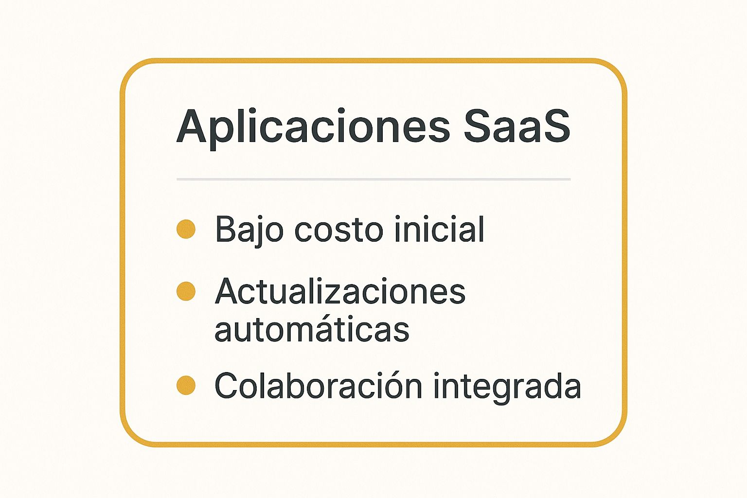 Infographic showing key data about Software as a Service (SaaS): La Revolución de las Aplicaciones por Suscripción
