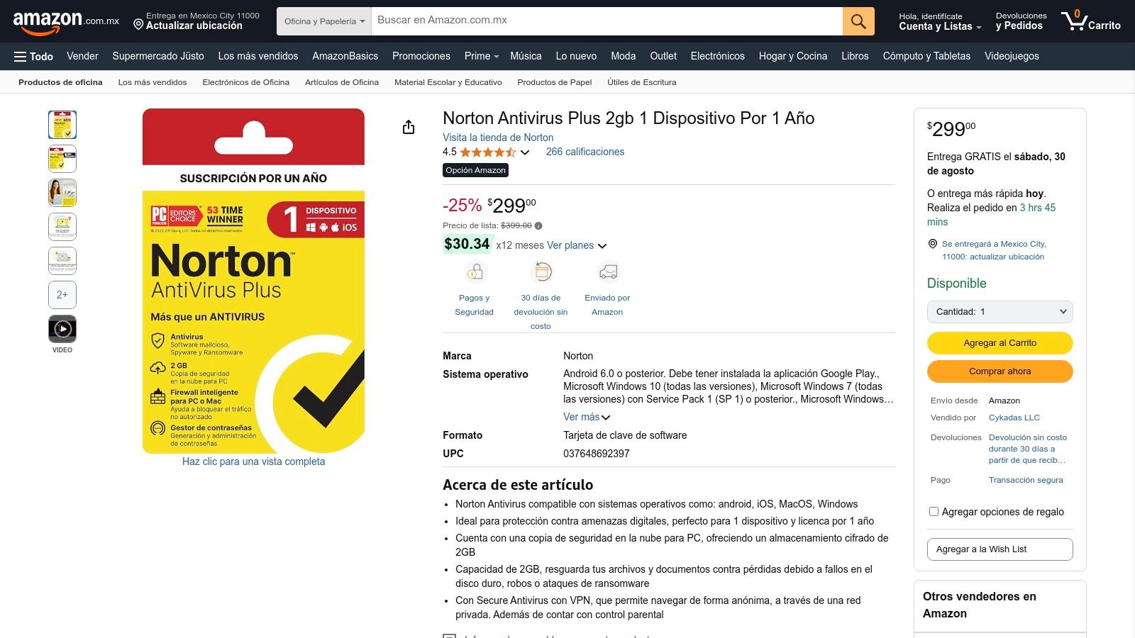Amazon.com.mx (Antivirus Licencias y Upgrades)