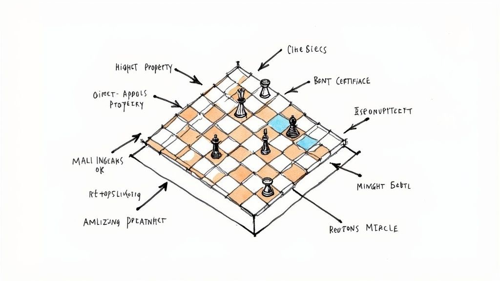 An architectural blueprint overlaid with digital data charts, representing BlackRock's data-driven commercial real estate strategy.
