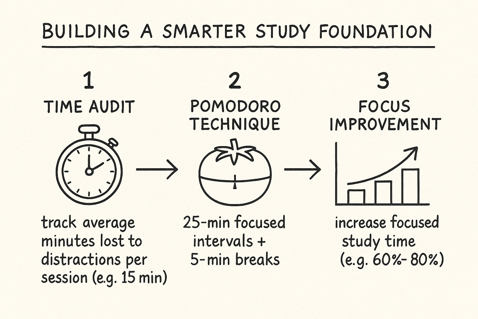 Infographic about how to improve study habits