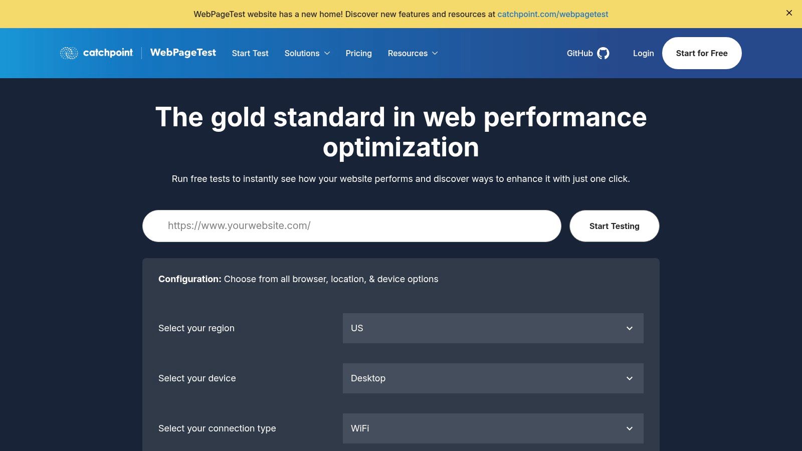 WebPageTest (Catchpoint)