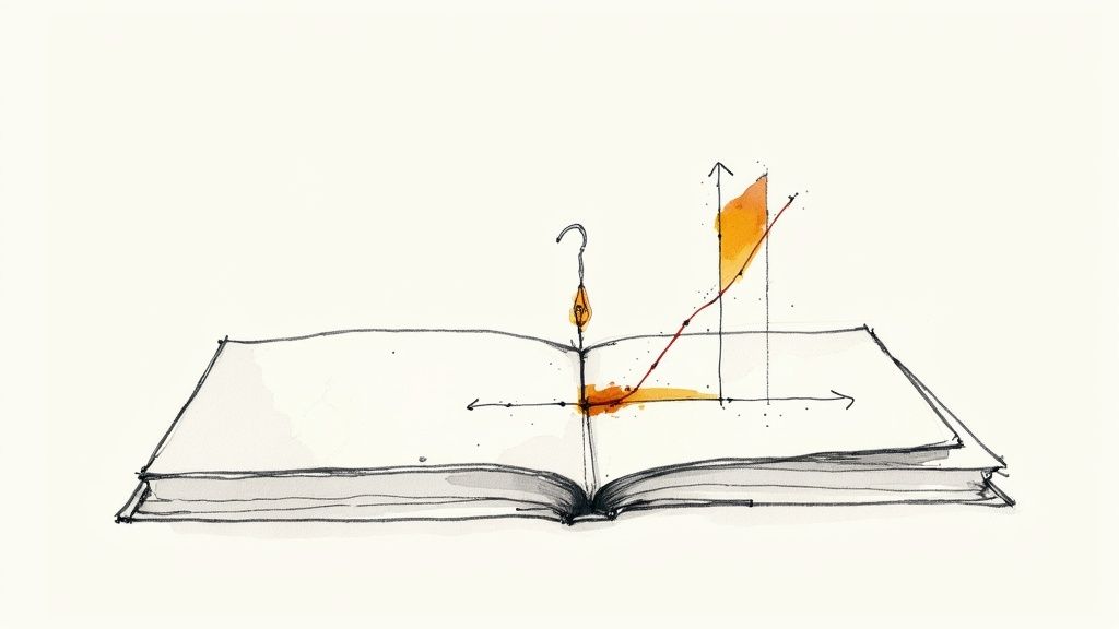 A magnifying glass hovering over text, symbolizing the impact of a well-written introduction.