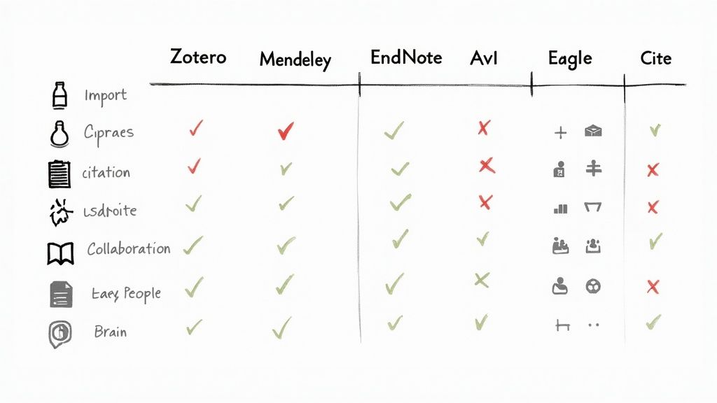 A person organizing digital files on a futuristic interface, representing citation management.
