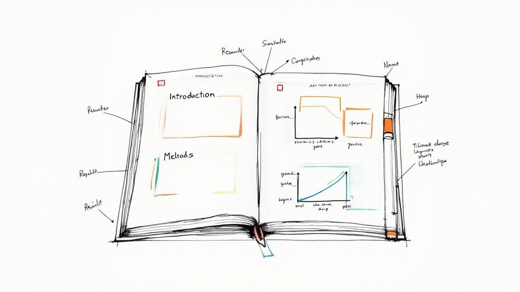 A person highlighting text on a digital tablet with a stylus, representing the annotation process during a deep read of a scientific paper.