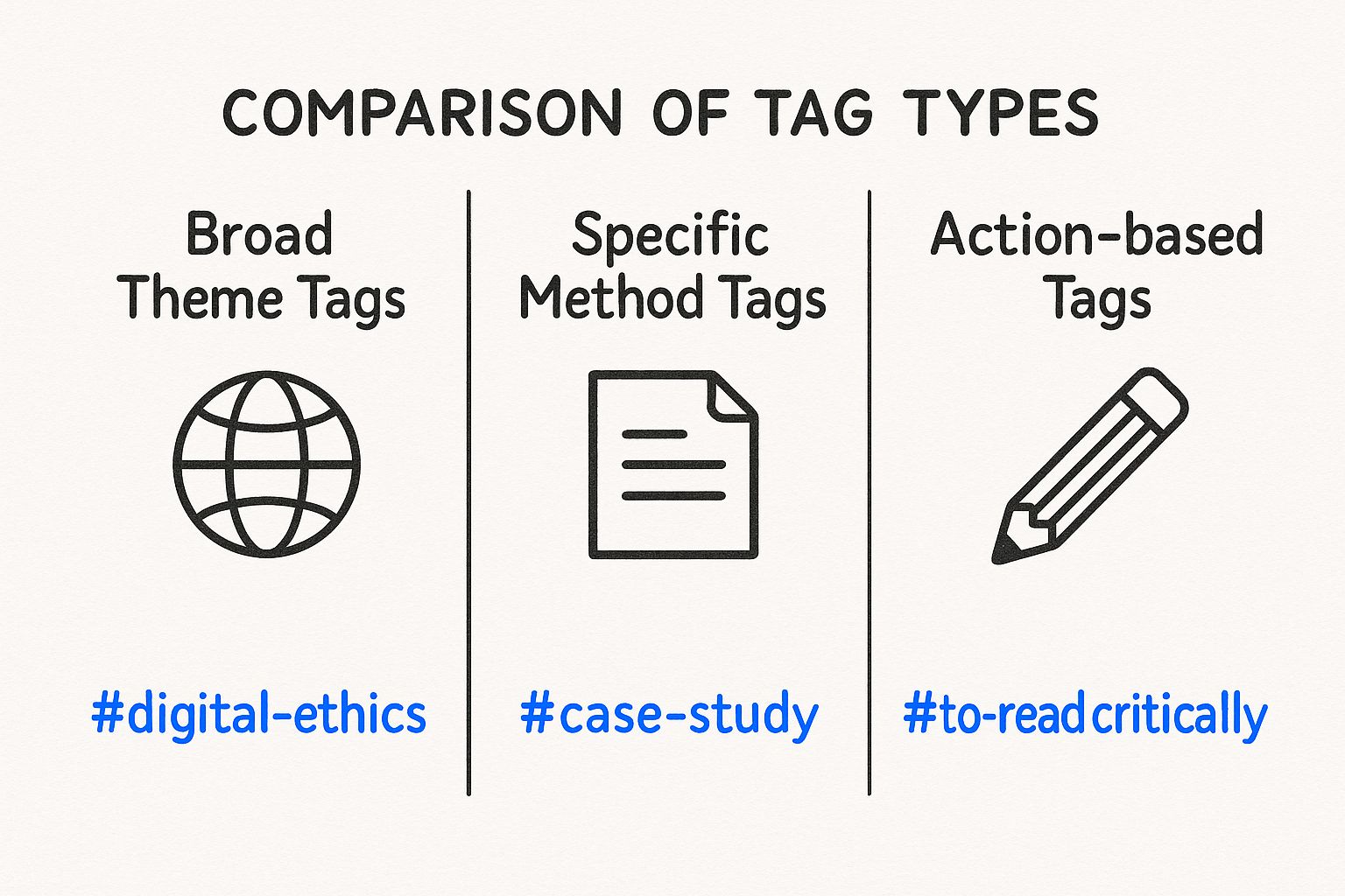 Infographic about how to organize research notes