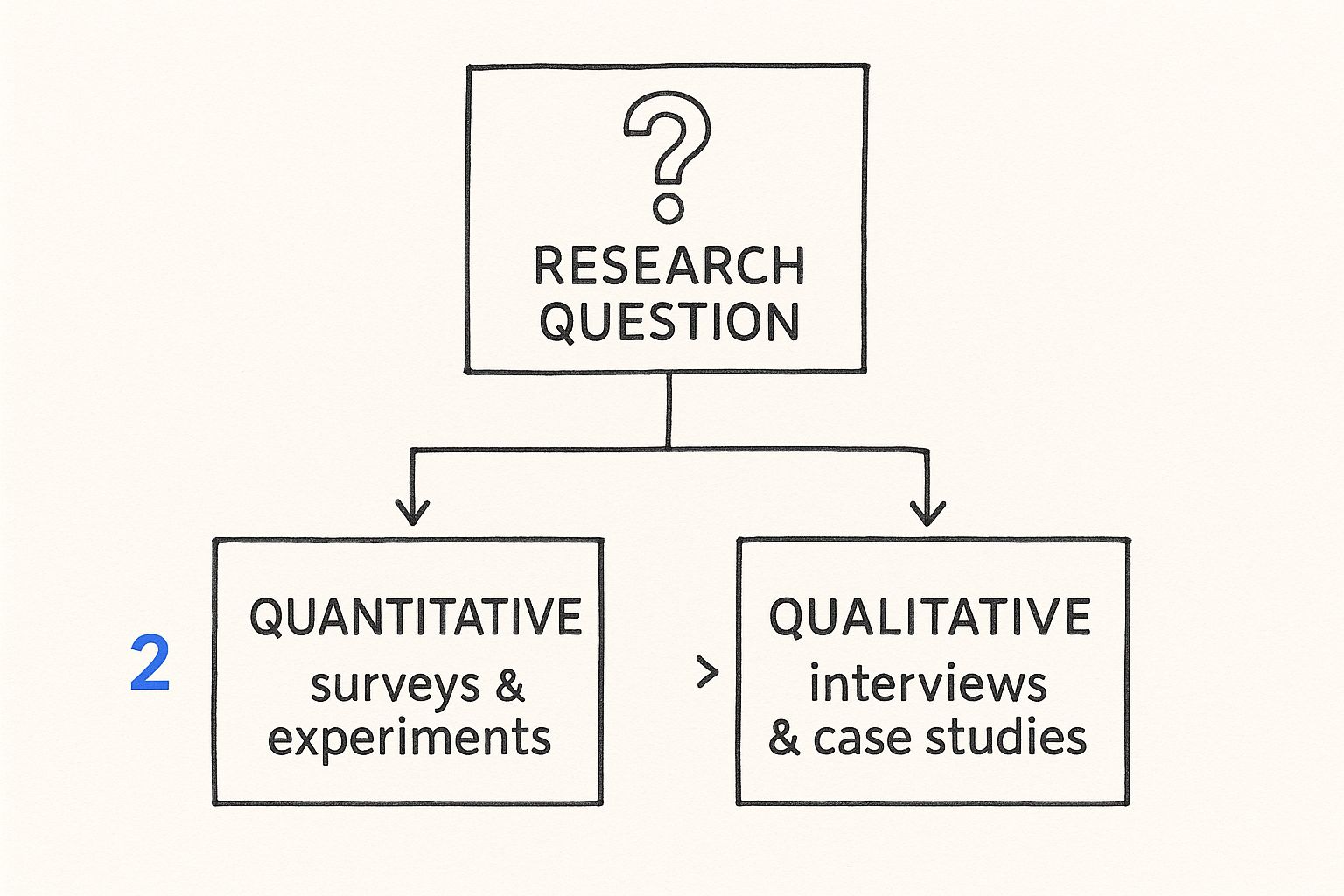 Infographic about research methodology for beginners
