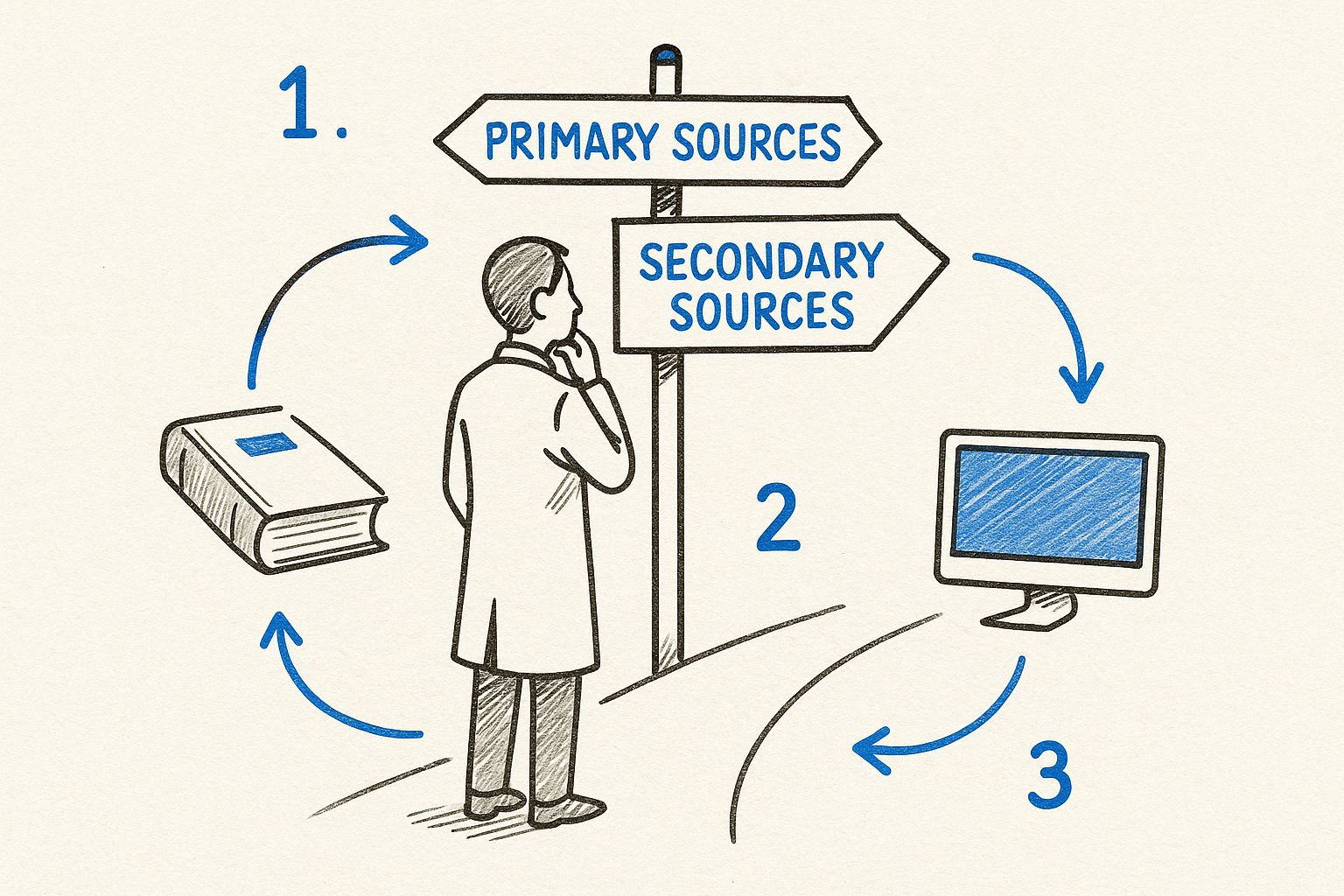 Infographic about how to find reliable sources