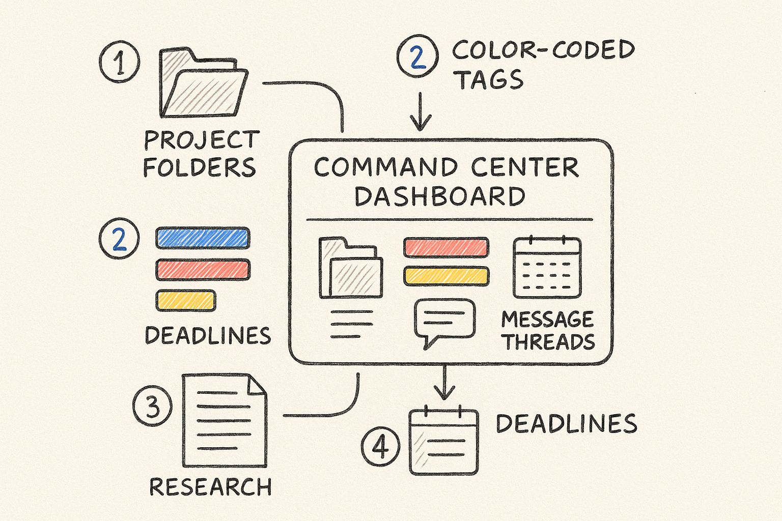 Infographic about how to manage multiple projects