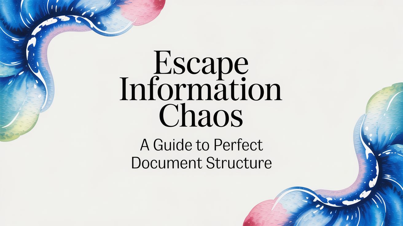 Escape Information Chaos A Guide To Perfect Document Structure