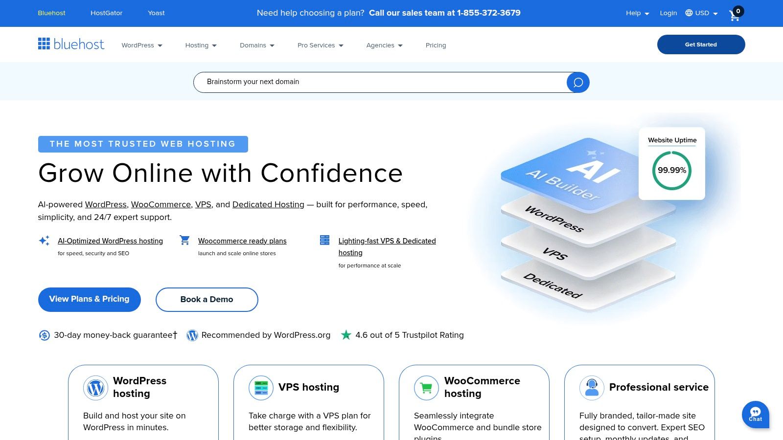 Bluehost (AI Website Builder on WordPress)