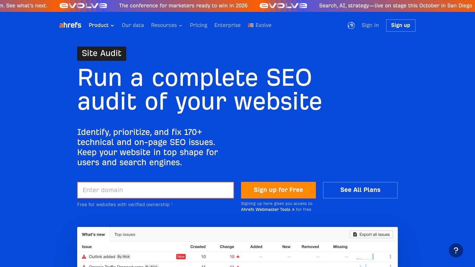 Ahrefs – Site Audit