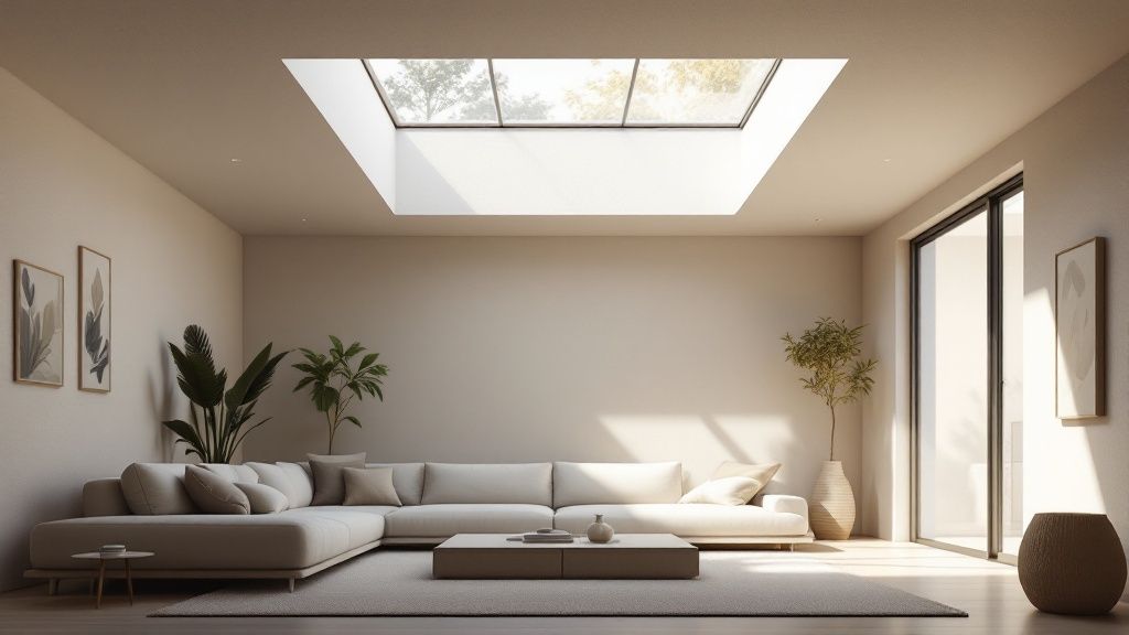 Flat roof skylight