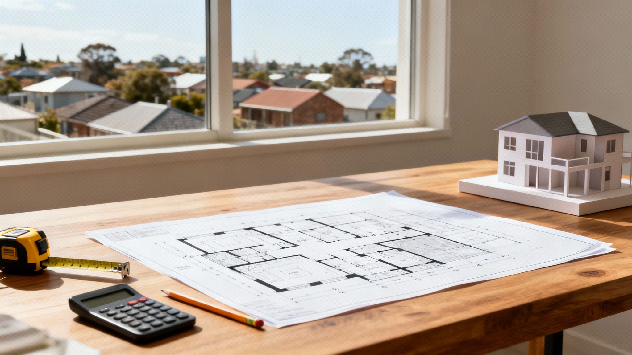 A modern home extension with large glass windows and timber cladding.