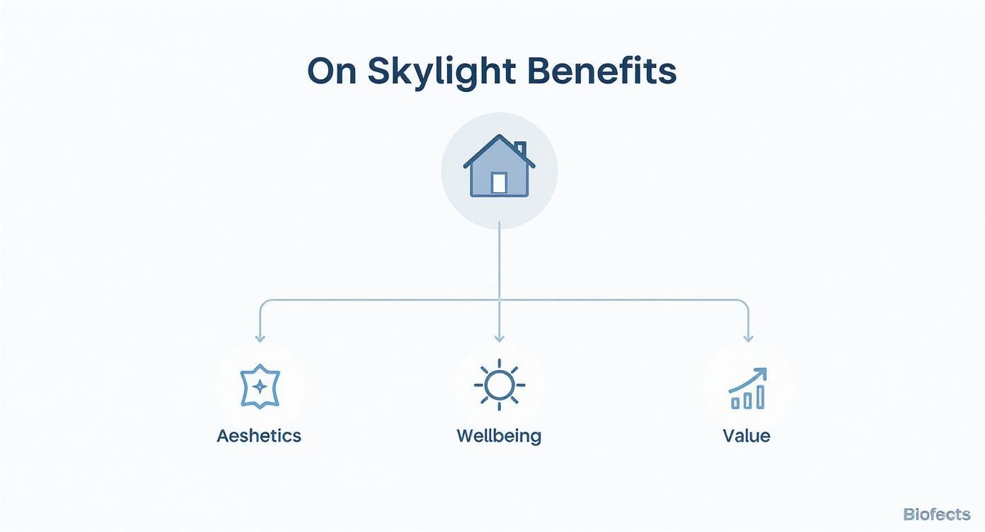Infographic about skylights for pitched roof