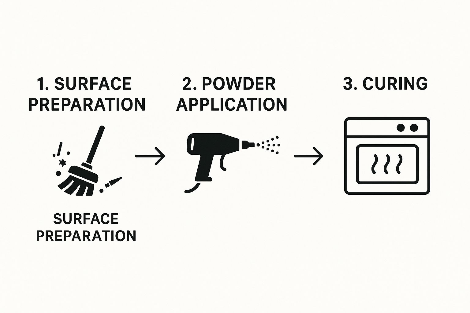Infographic about what is powder coating