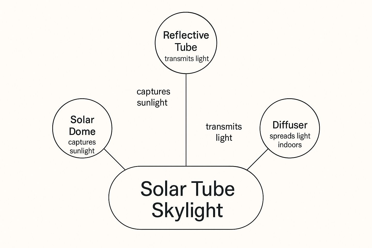Infographic about solar tube skylight