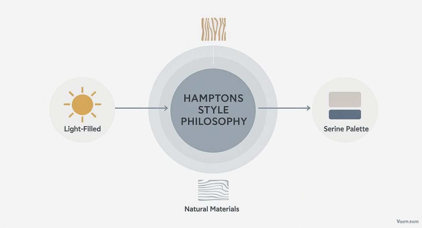 Infographic about hamptons style homes