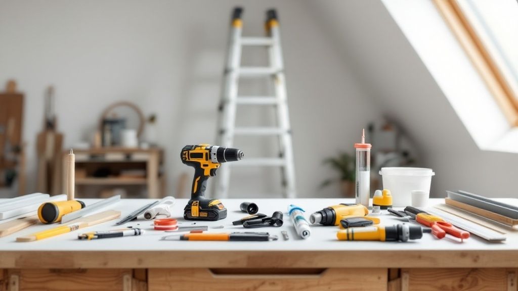 Tools and materials for skylight installation