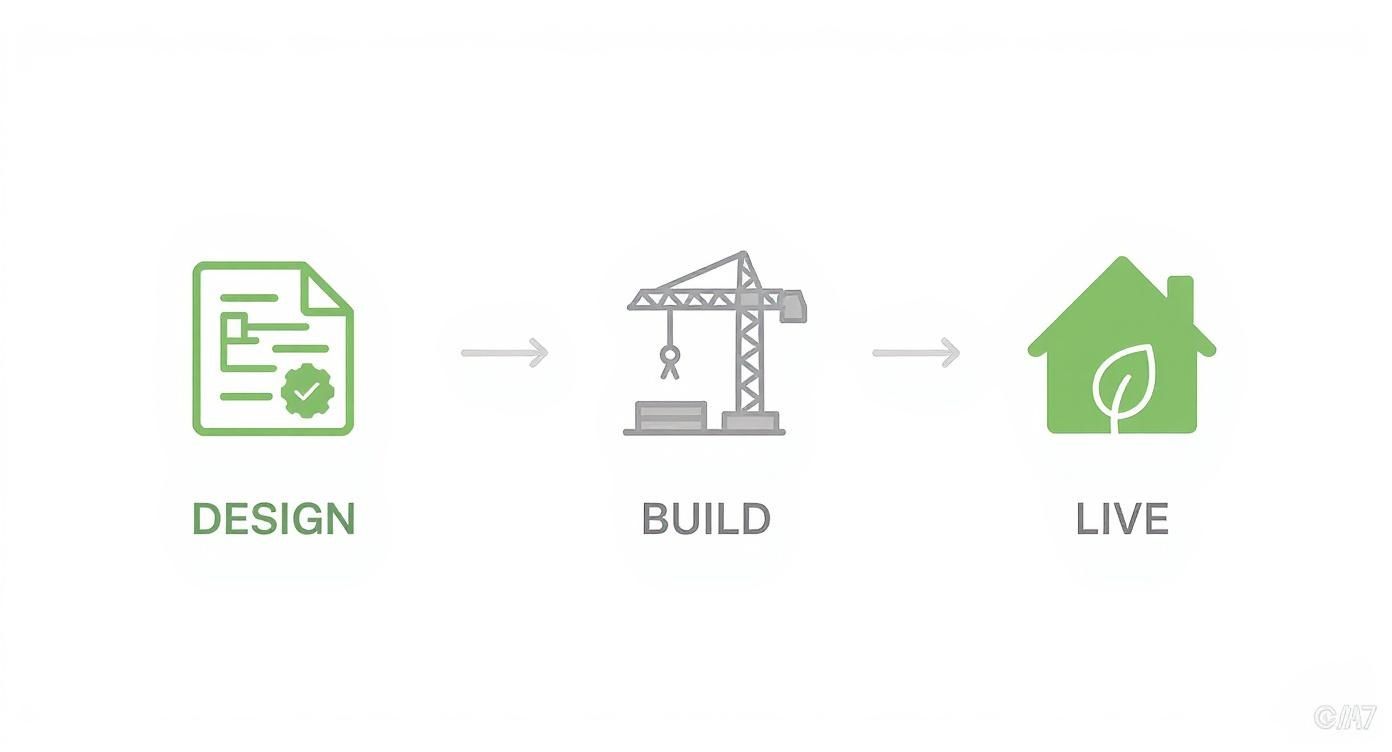 Infographic about energy efficient house construction