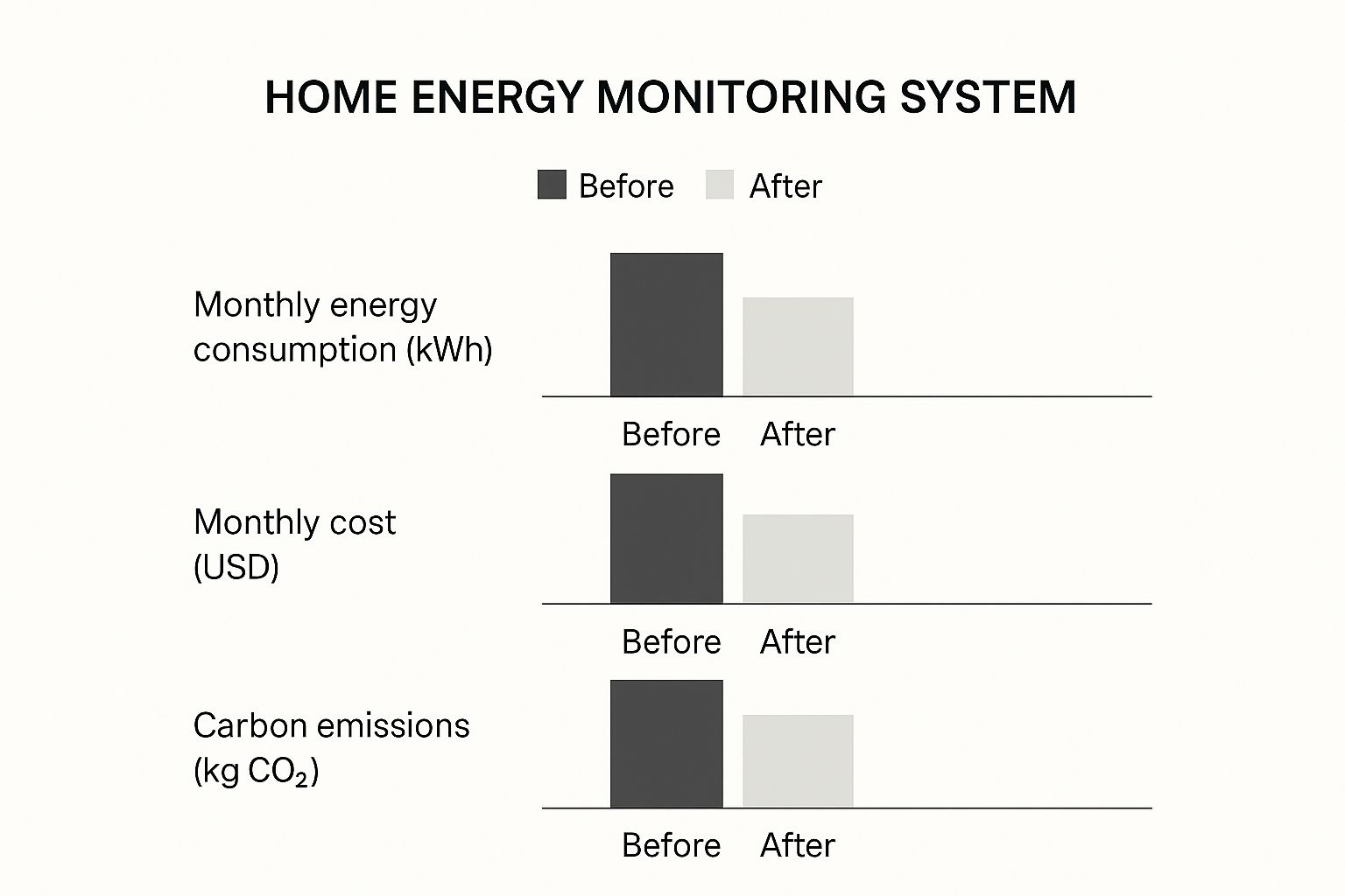 Infographic about home energy monitoring system