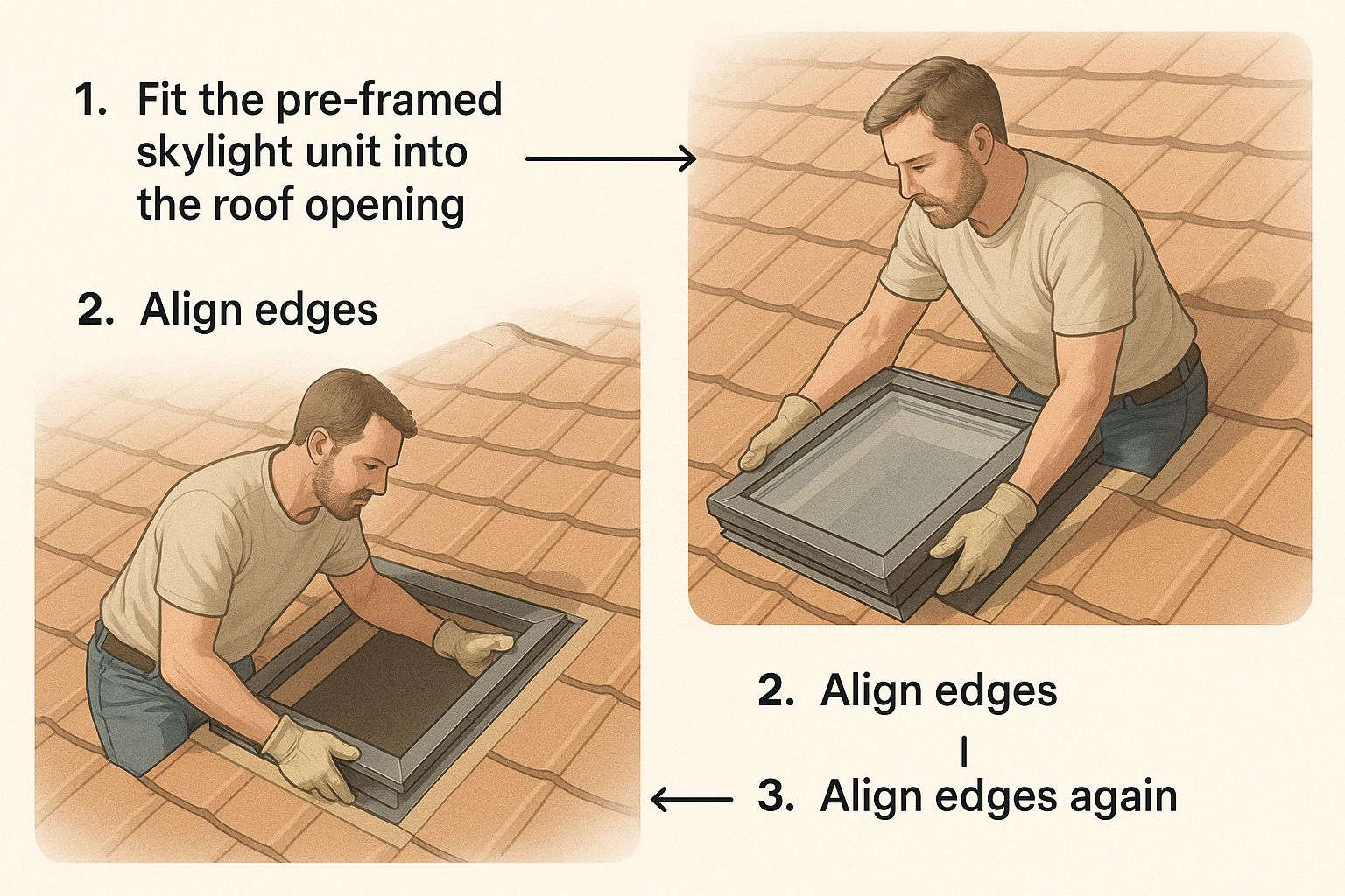 Infographic about diy skylight installation