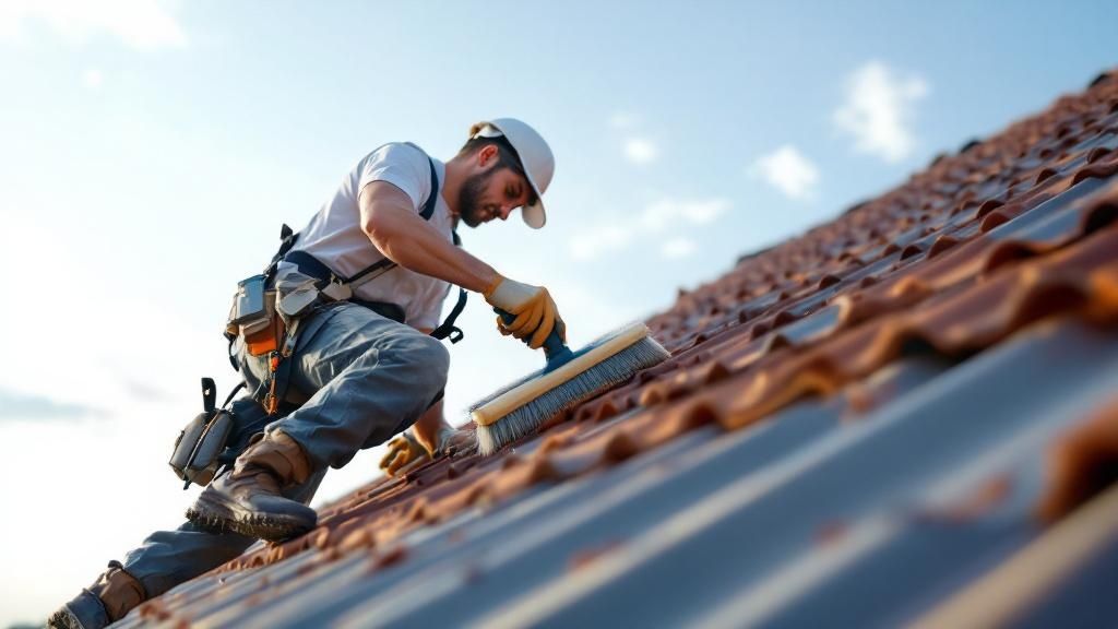 Wall flashings on a corrugated roof