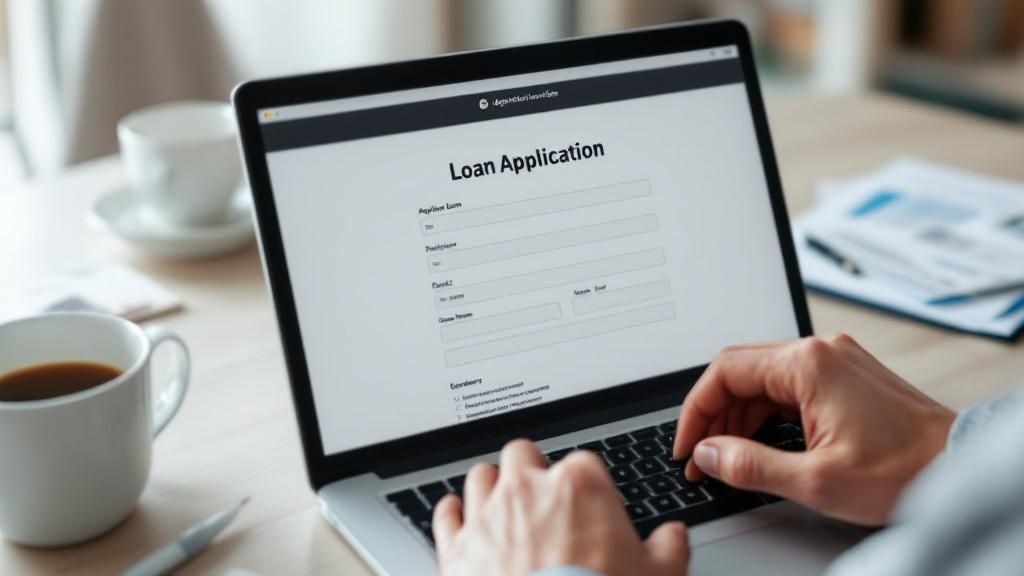 A person reviewing financial documents and a calculator on a desk, planning their home improvement loan application.