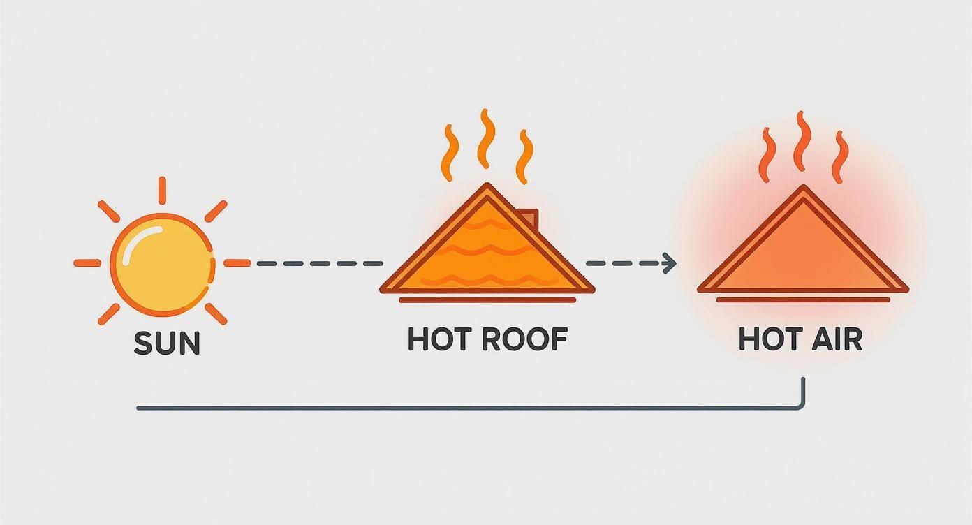 Infographic about solar powered roof vent