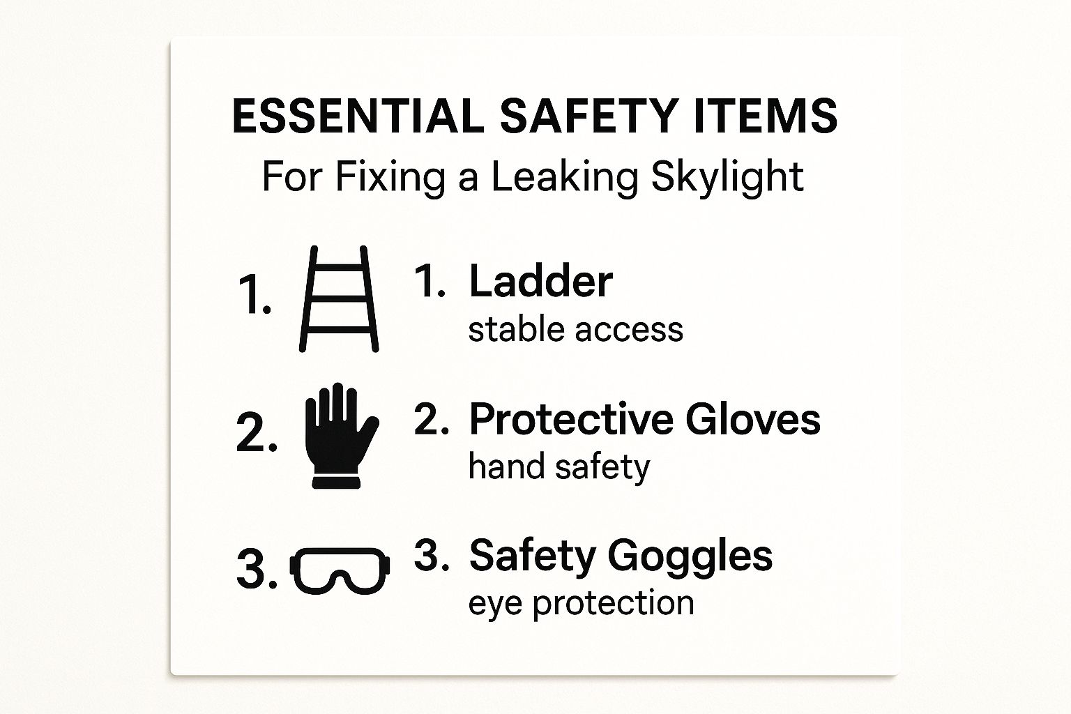 Infographic about fix leaking skylight