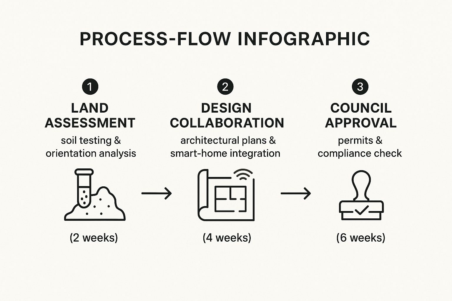 Infographic about home building process