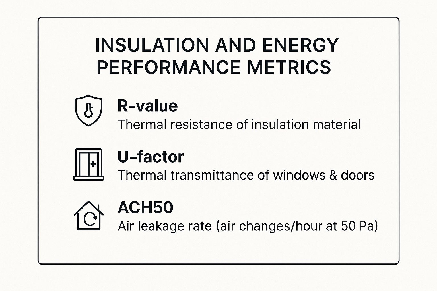 Infographic showing key data about Building Envelope and Insulation Efficiency