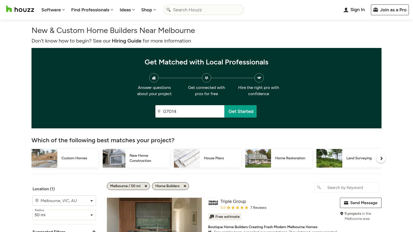 Houzz Australia – Melbourne Home Builders Directory