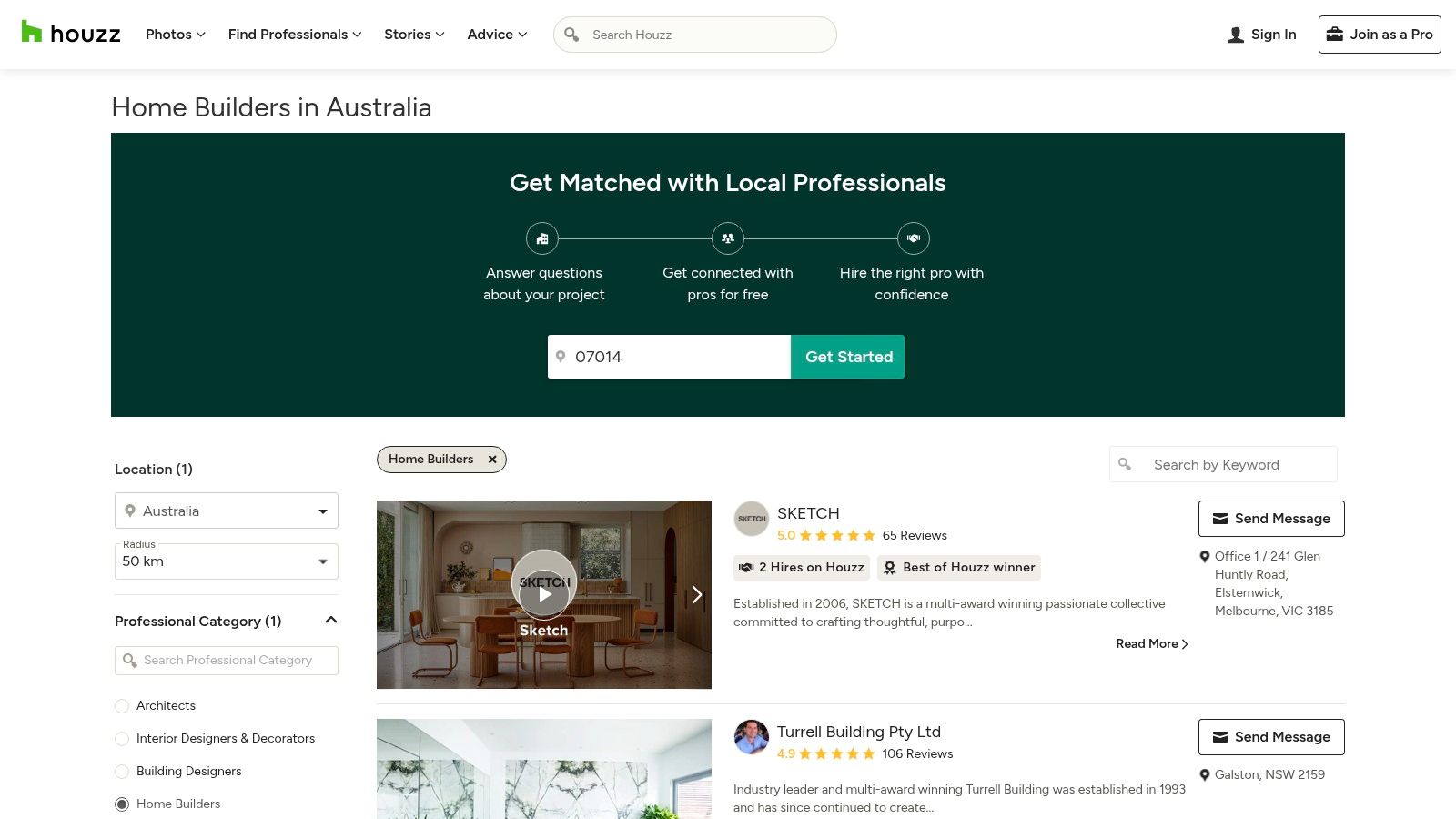 Houzz Australia – Melbourne Home Builders Directory