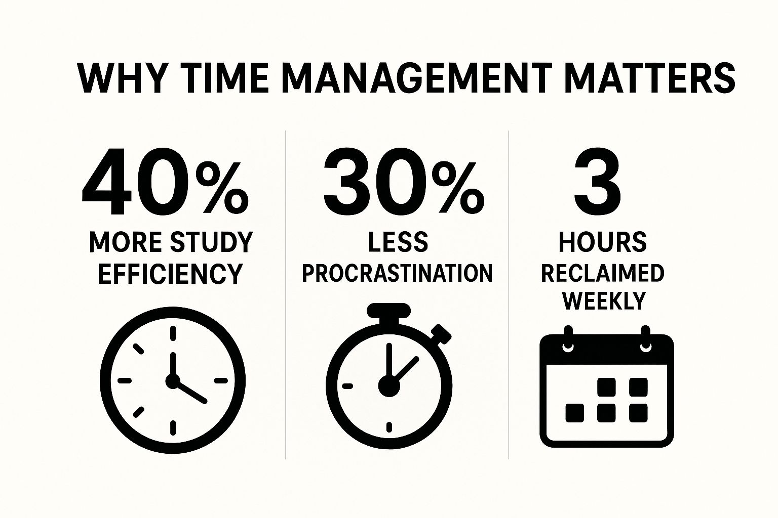 Students struggling with time management
