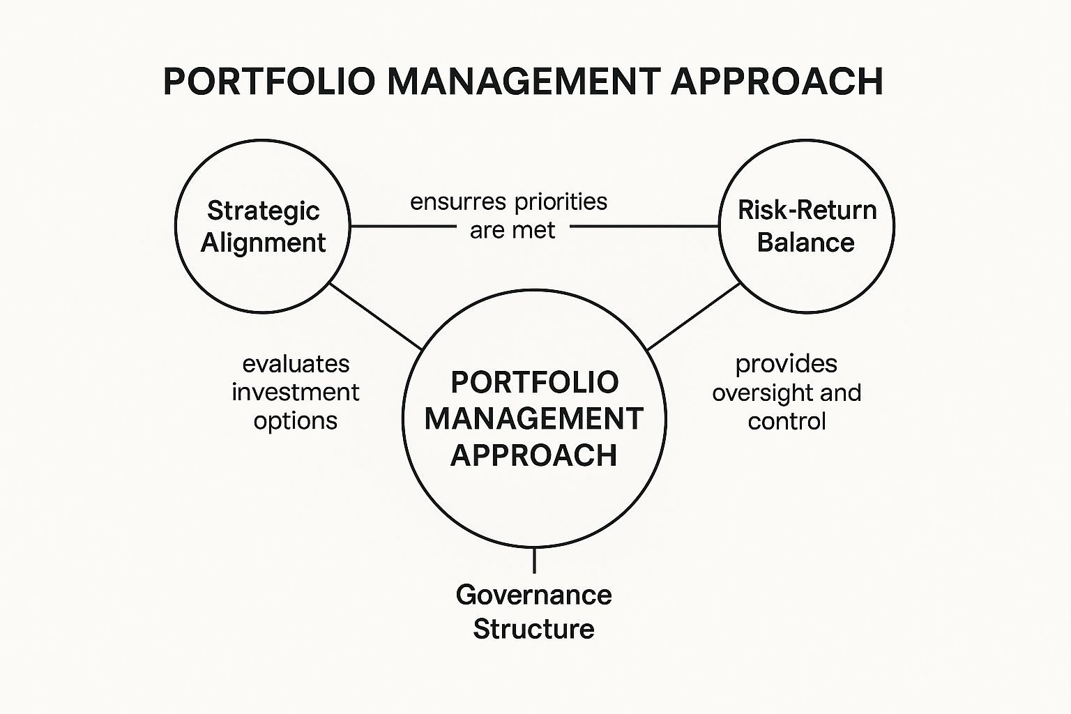 Infographic showing key data about Portfolio Management Approach