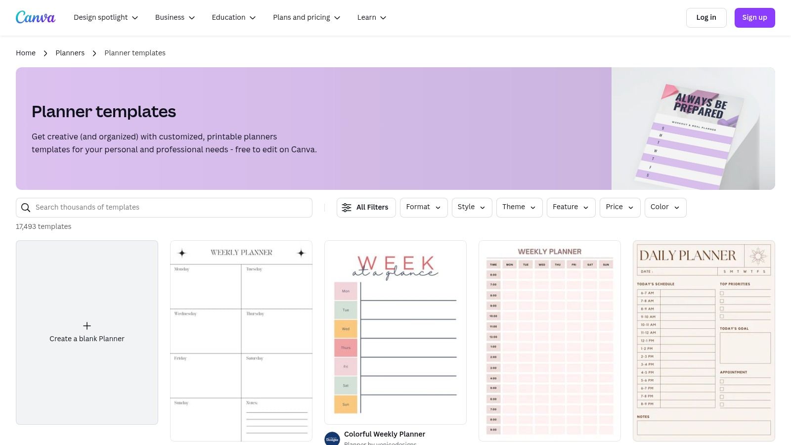 Canva Planner Templates